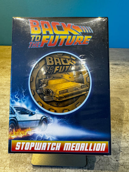 Back to The Future Gold Stopwatch Metal Medallion