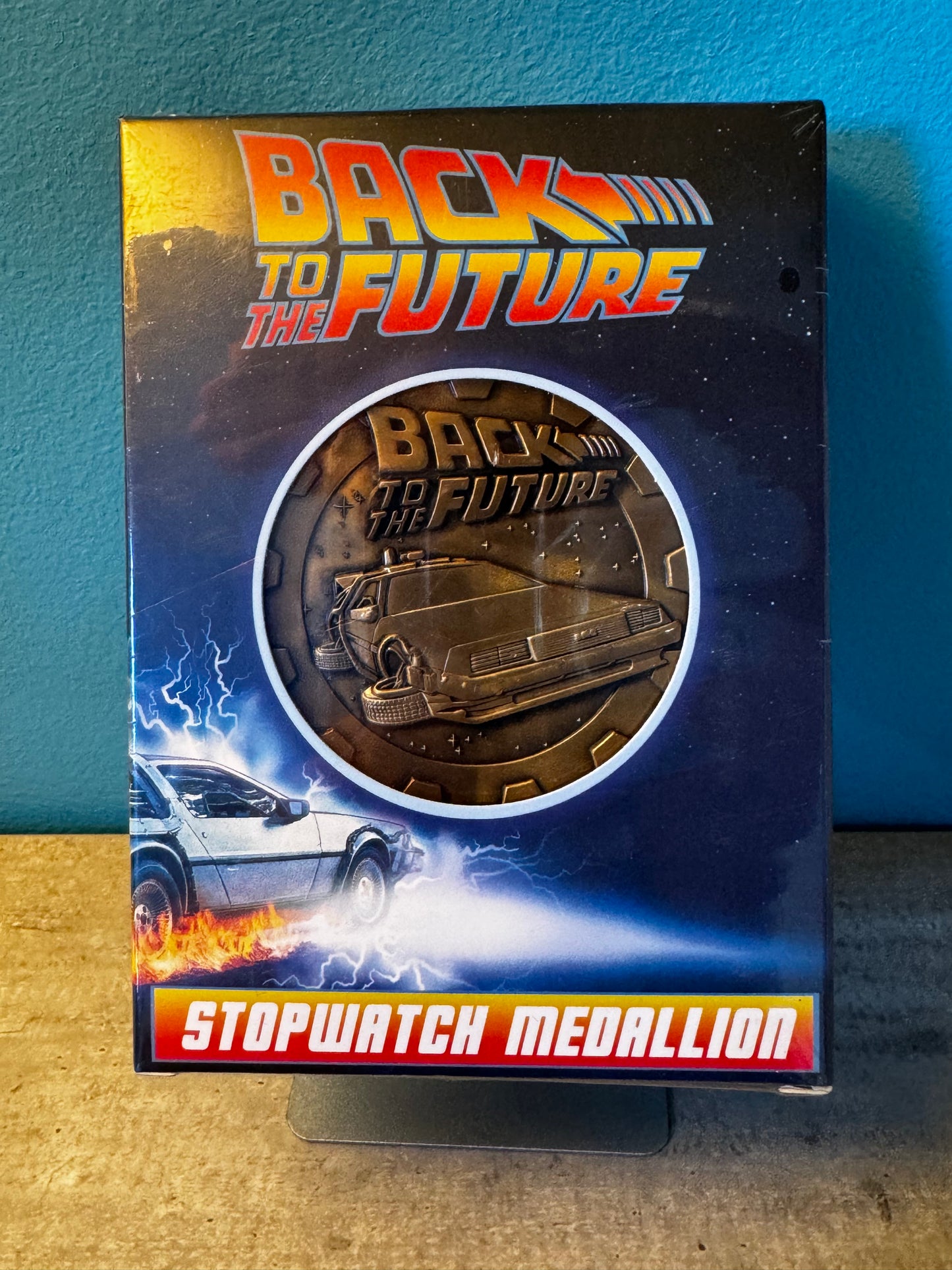 Back to The Future Gold Stopwatch Metal Medallion