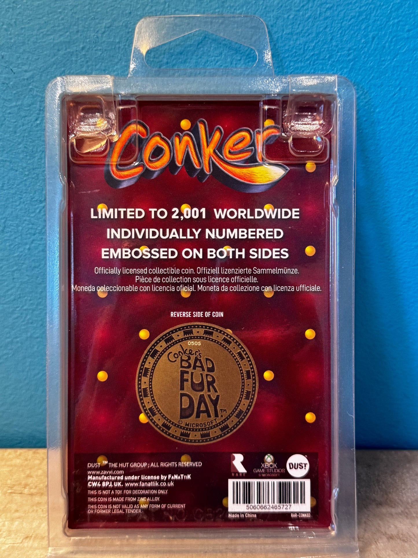 Conker Limited Edition Embossed Coin - Dust