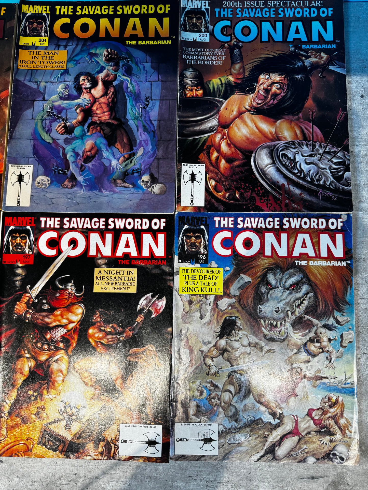 1992 - Marvel Comics - The Savage Sword of Conan Job Lot 4 Var. A - VF- - Eng 4