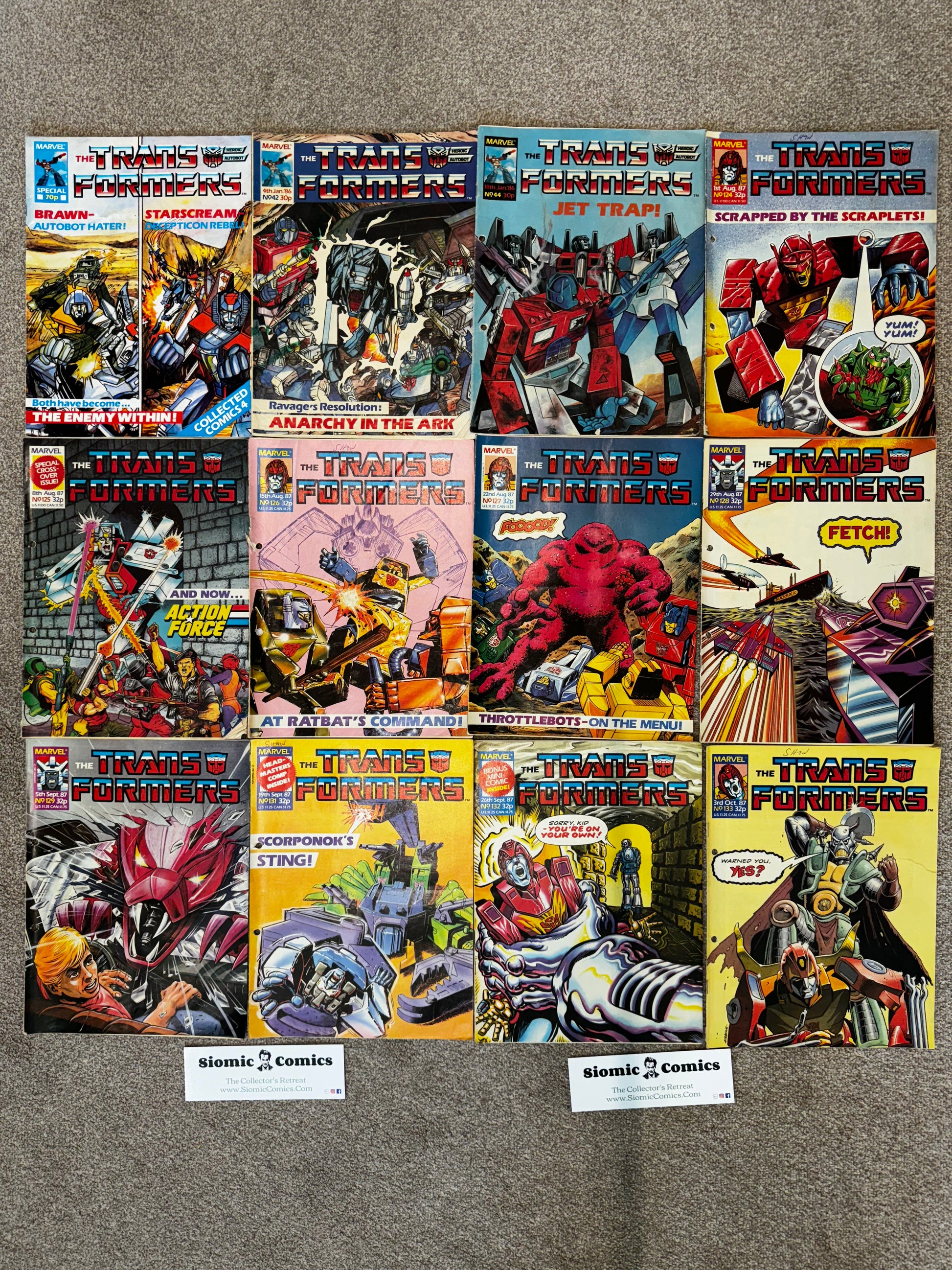 1986 - Marvel Comics - Transformers (UK) Job Lot 1 - VG+ - Eng 1