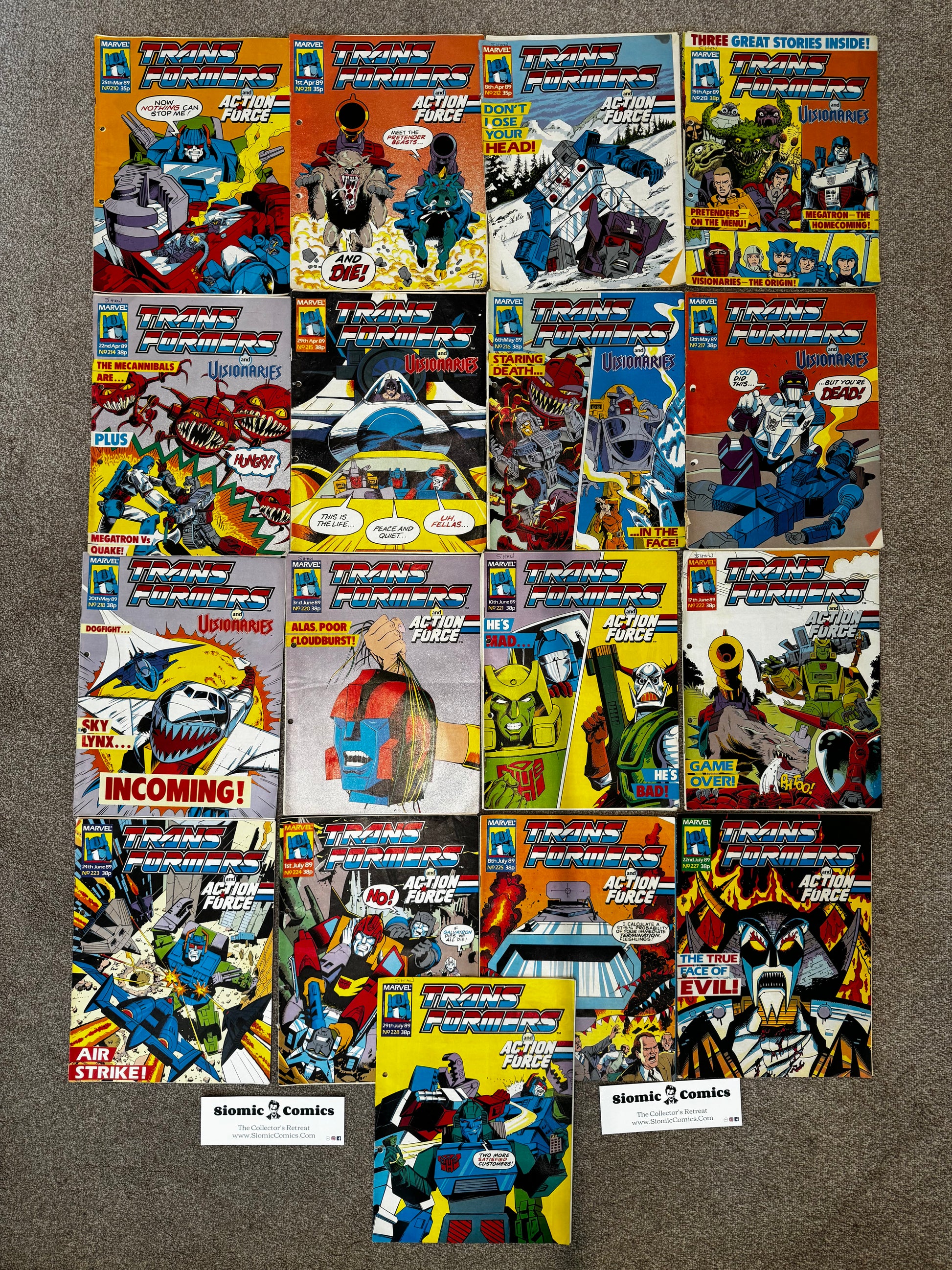 1989 - Marvel Comics - Transformers (UK) Job Lot 4 - VG+ - Eng 1