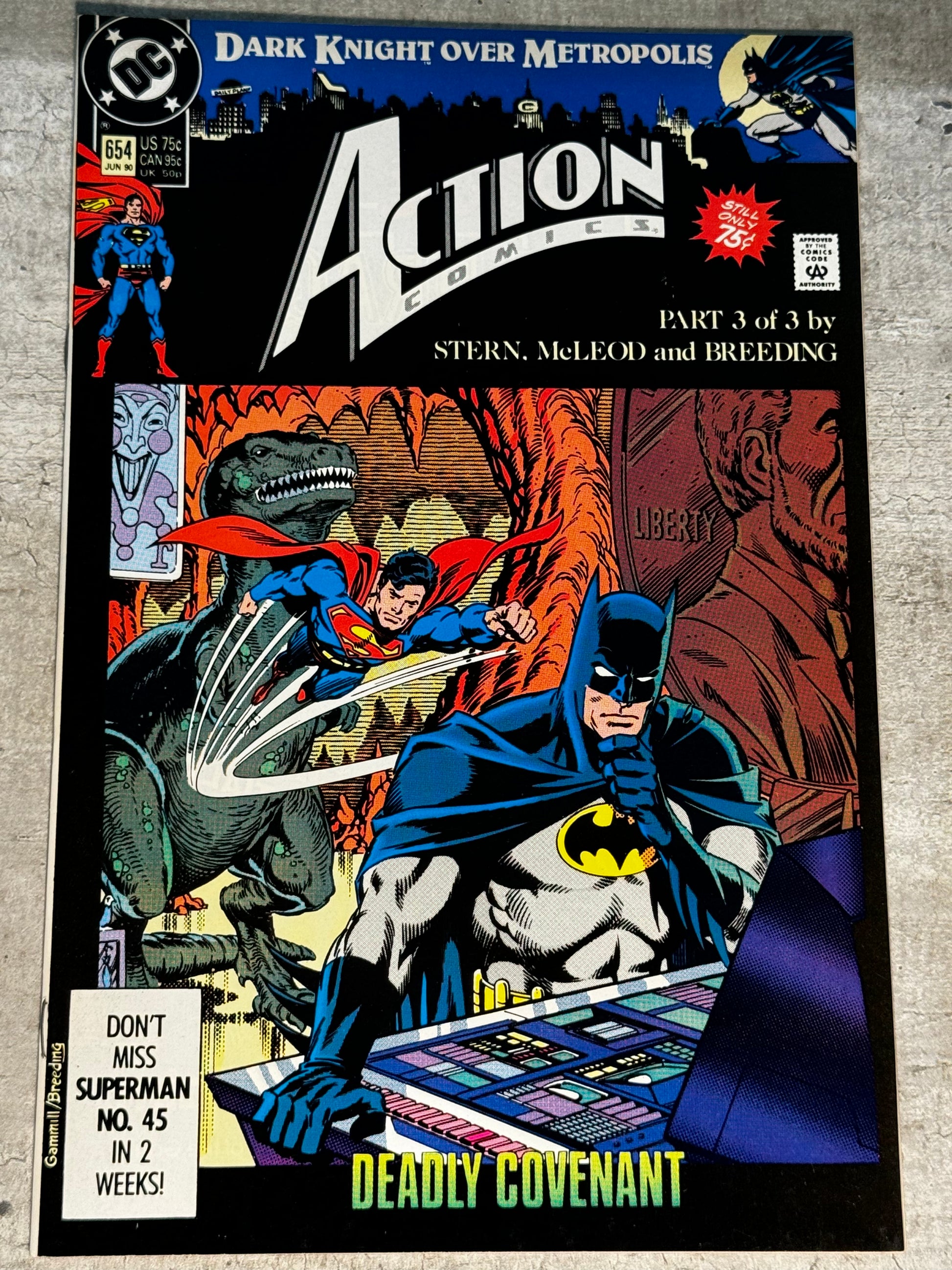 1990 - DC Comics - Action Comics, Vol. 1 #654 Var. A - NM- - Eng 1