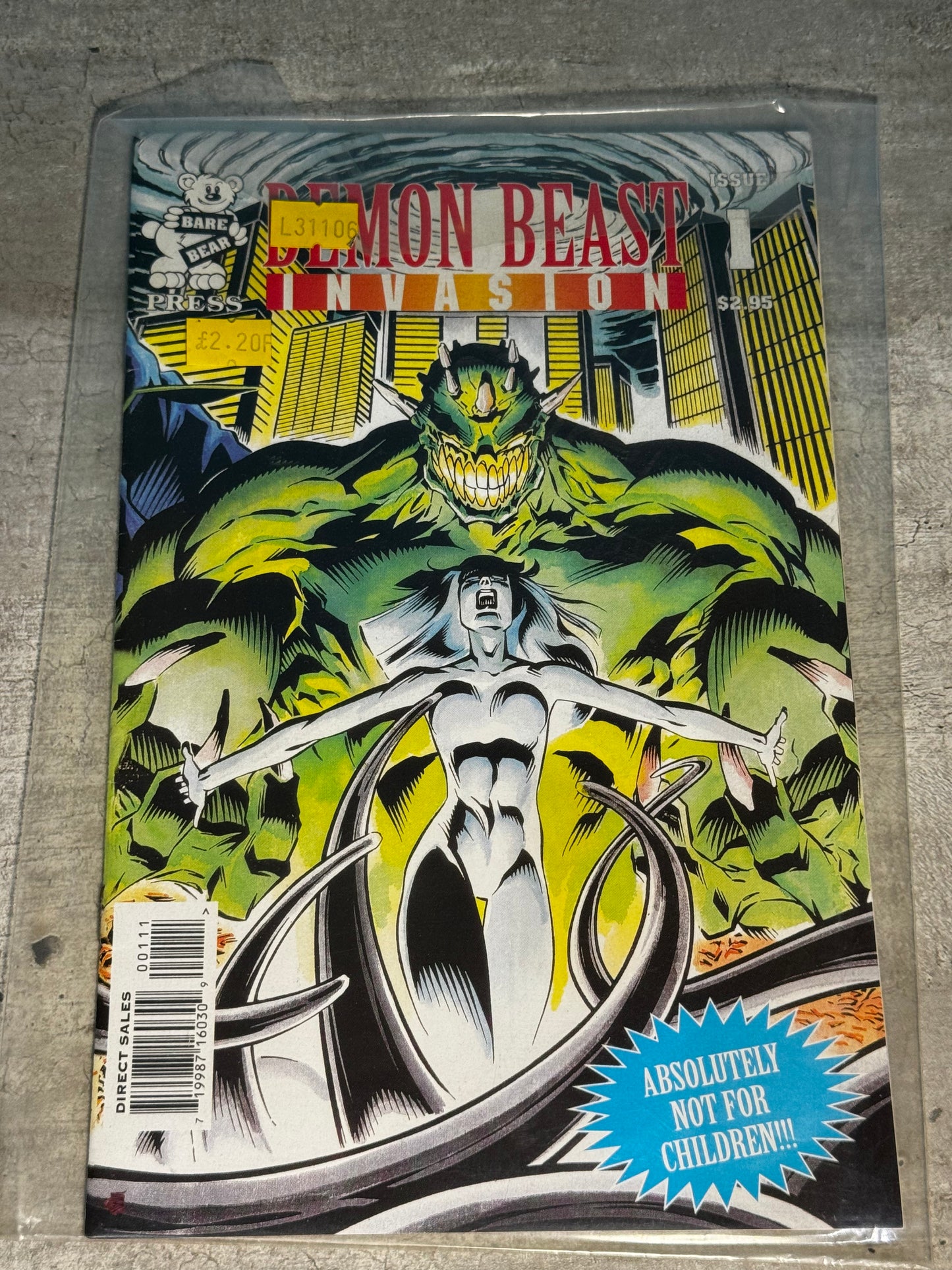 1998 - Bare Bear Press - Demon Beast Invasion: The Fallen #1 Var. B - NM- - Eng 1