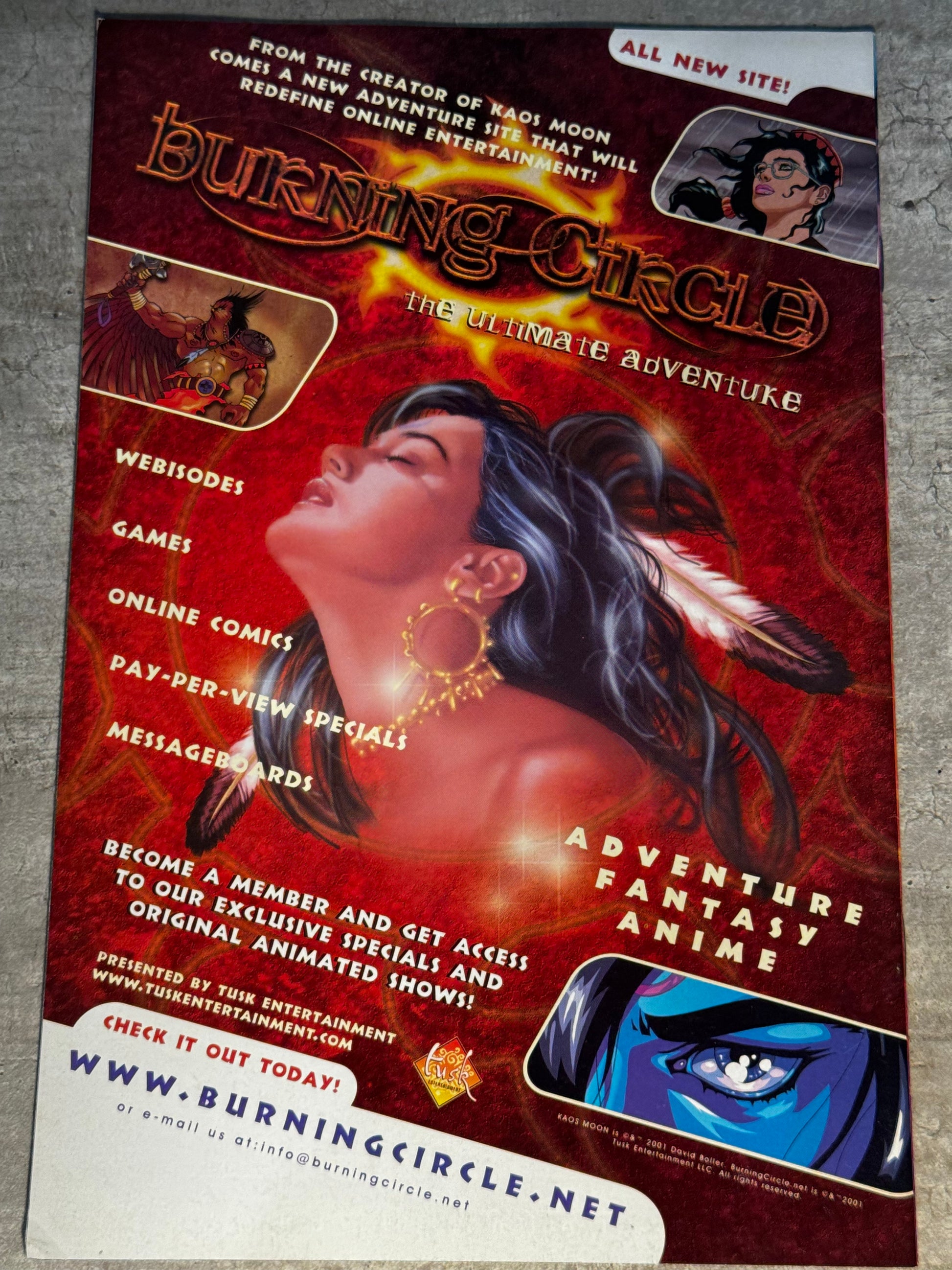 2001 - Tusk Entertainment - Burning Circle #1 Var. A - NM+ - Eng 2