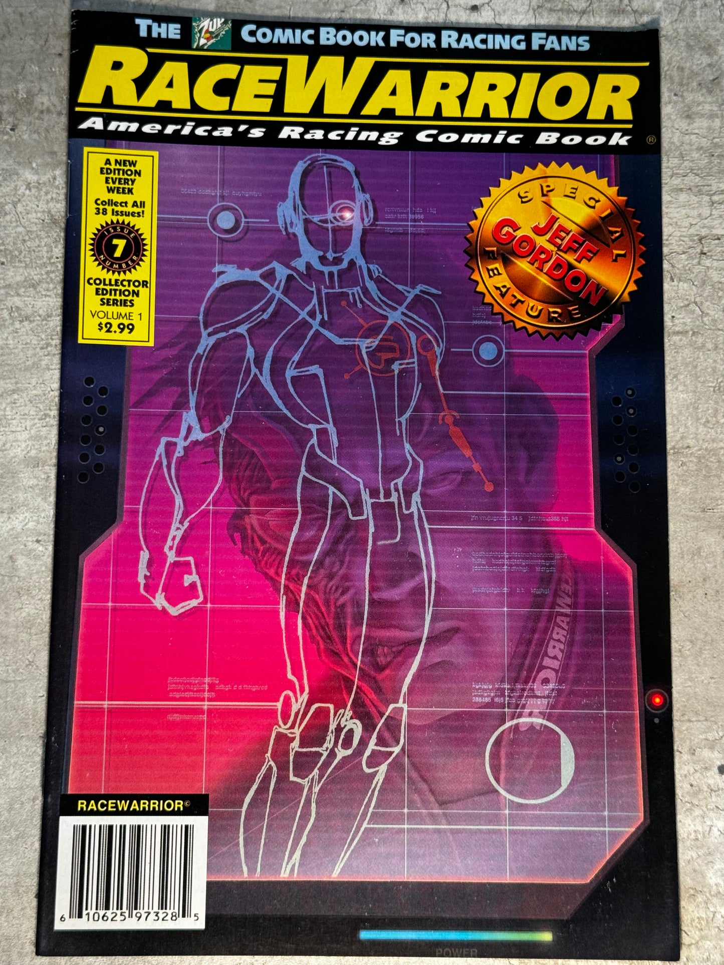 2000 - Custom Comics Of America - RaceWarrior #7 - NM+ - Eng 1