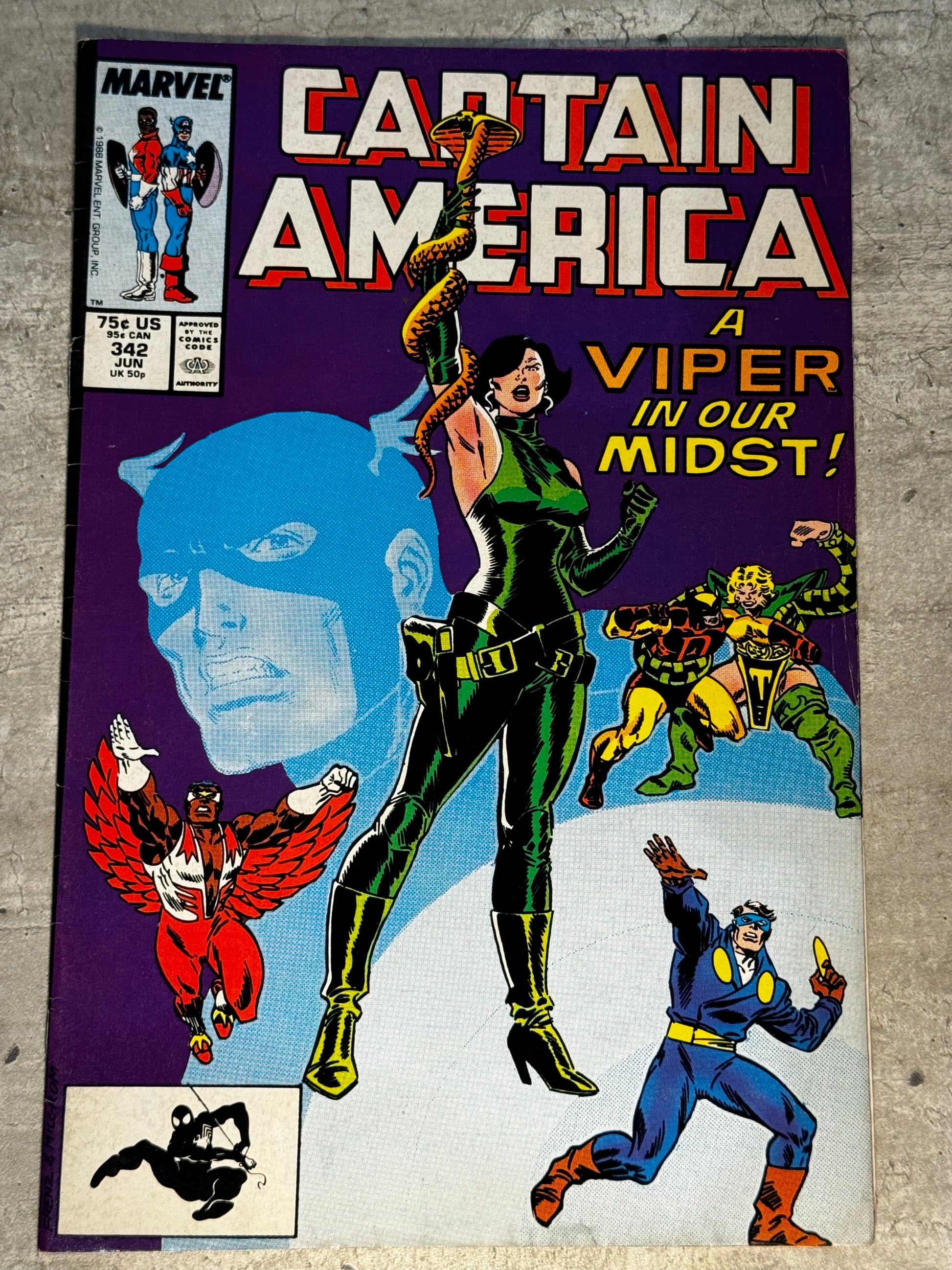 1988 - Marvel Comics - Captain America, Vol. 1 #342 Var. A - VF - Eng 1