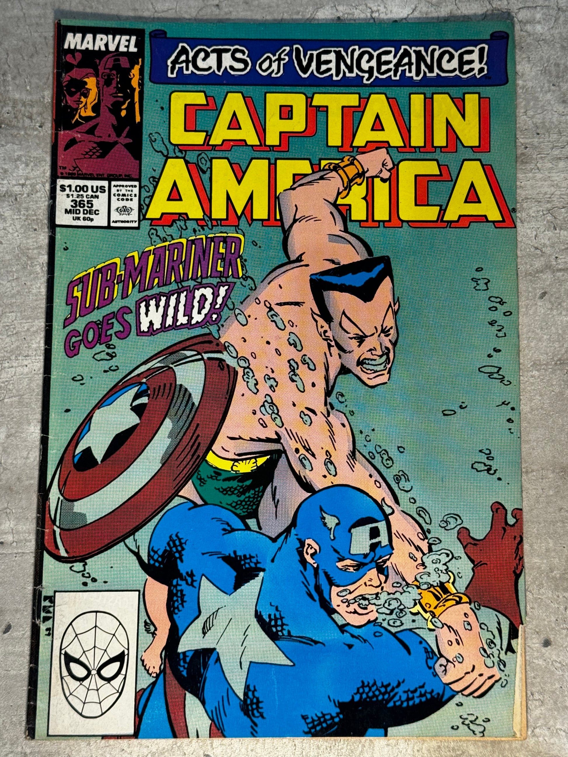 1989 - Marvel Comics - Captain America, Vol. 1 #365 Var. A - VF - Eng 1