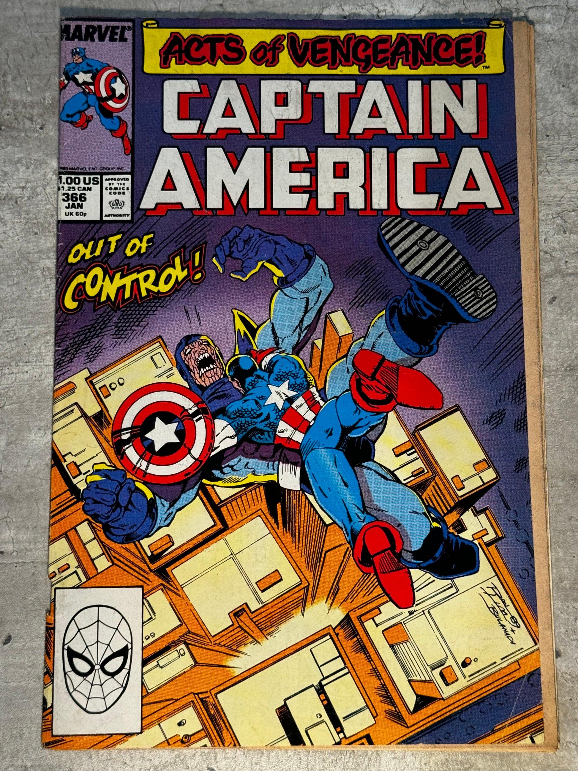 1989 - Marvel Comics - Captain America, Vol. 1 #366 Var. A - VF - Eng 1