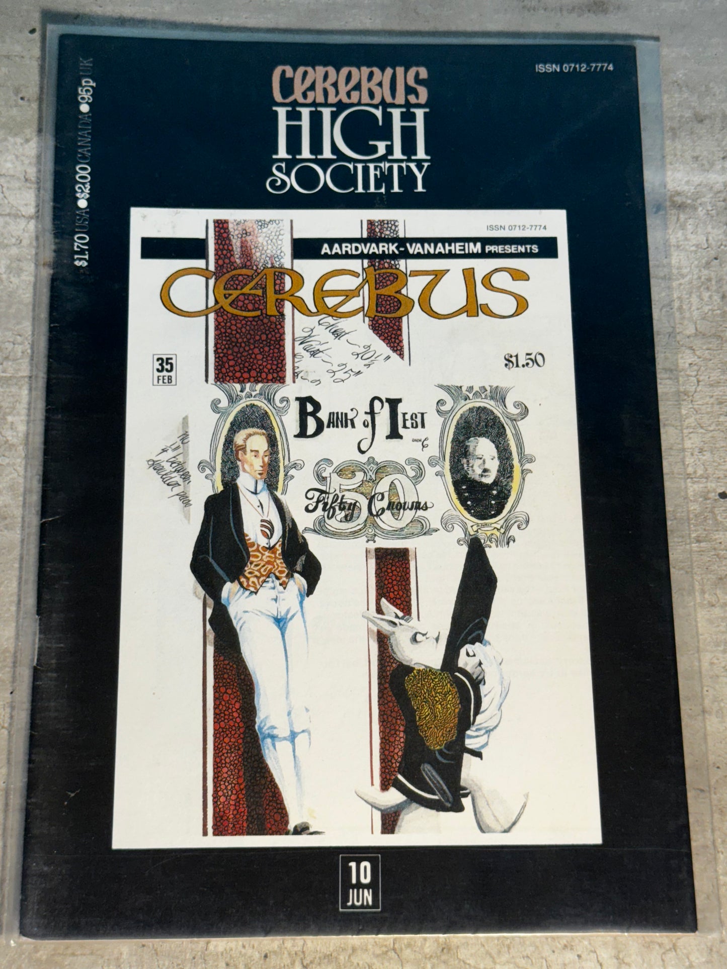 1990 - Aardvark-Vanaheim - Cerebus: High Society #10 - VF/NM - Eng 1