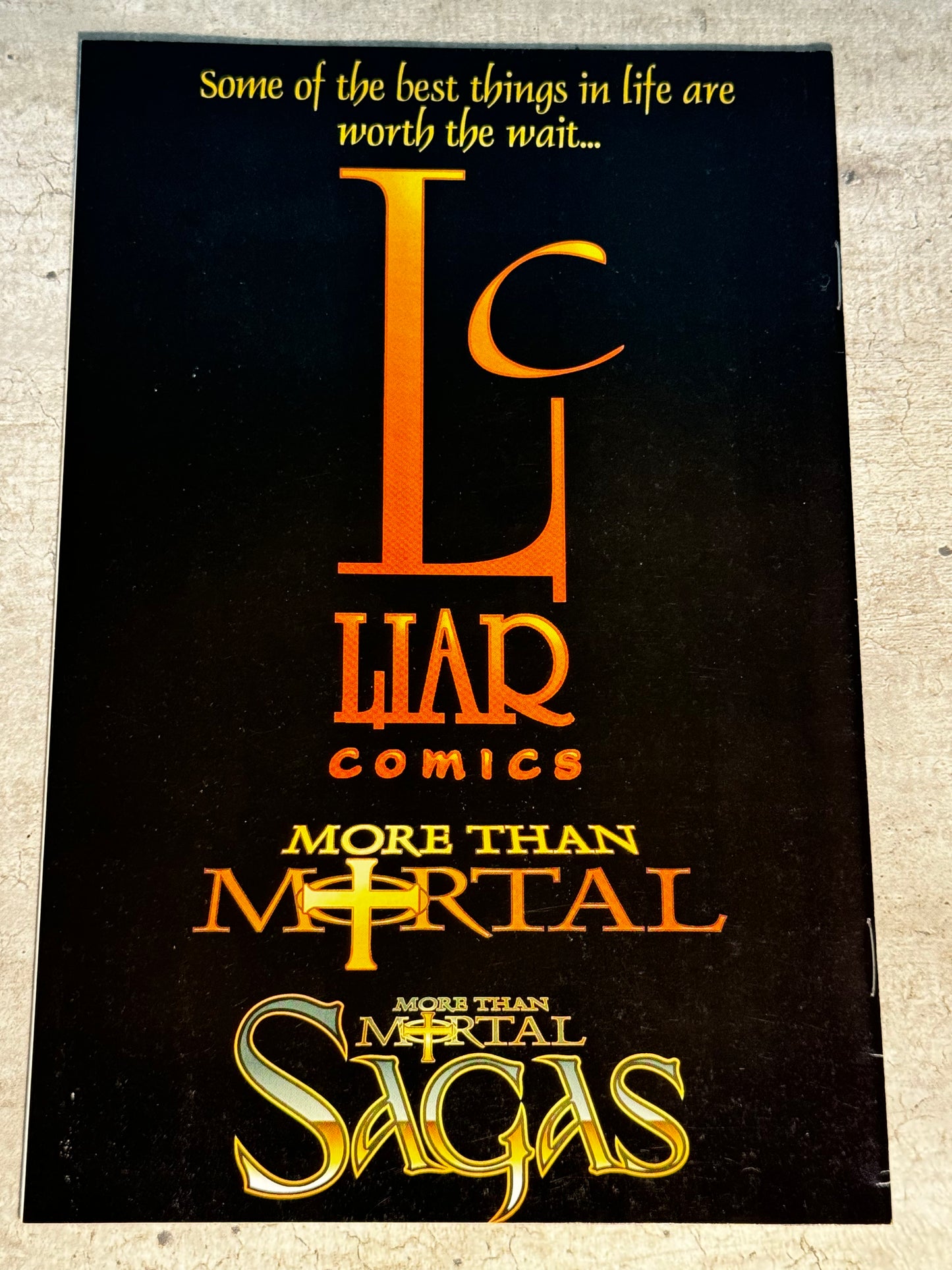 1999 - Liar Comics - More Than Mortal: Truths & Legends #4 - NM+ - Eng 2