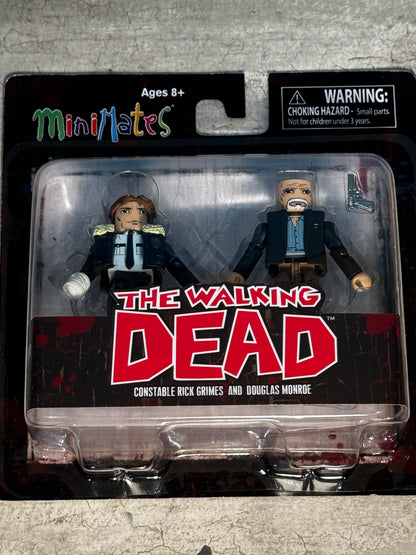 The Walking Dead Minimates s6 Rick Grimes & Douglas Monroe Diamond - MINT