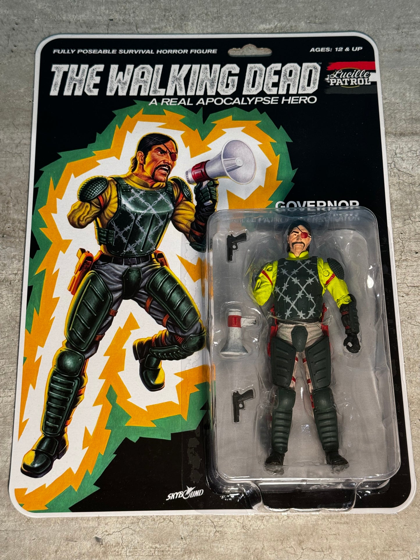 The Walking Dead  Lucille Patrol Governor Skybound Exclusive Fully Poseable Rare - MINT