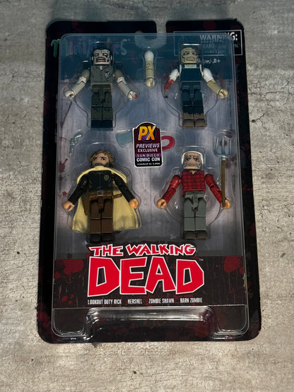 The Walking Dead  MiniMates Figures San Diego Comic Com Limited to 3,000 - MINT