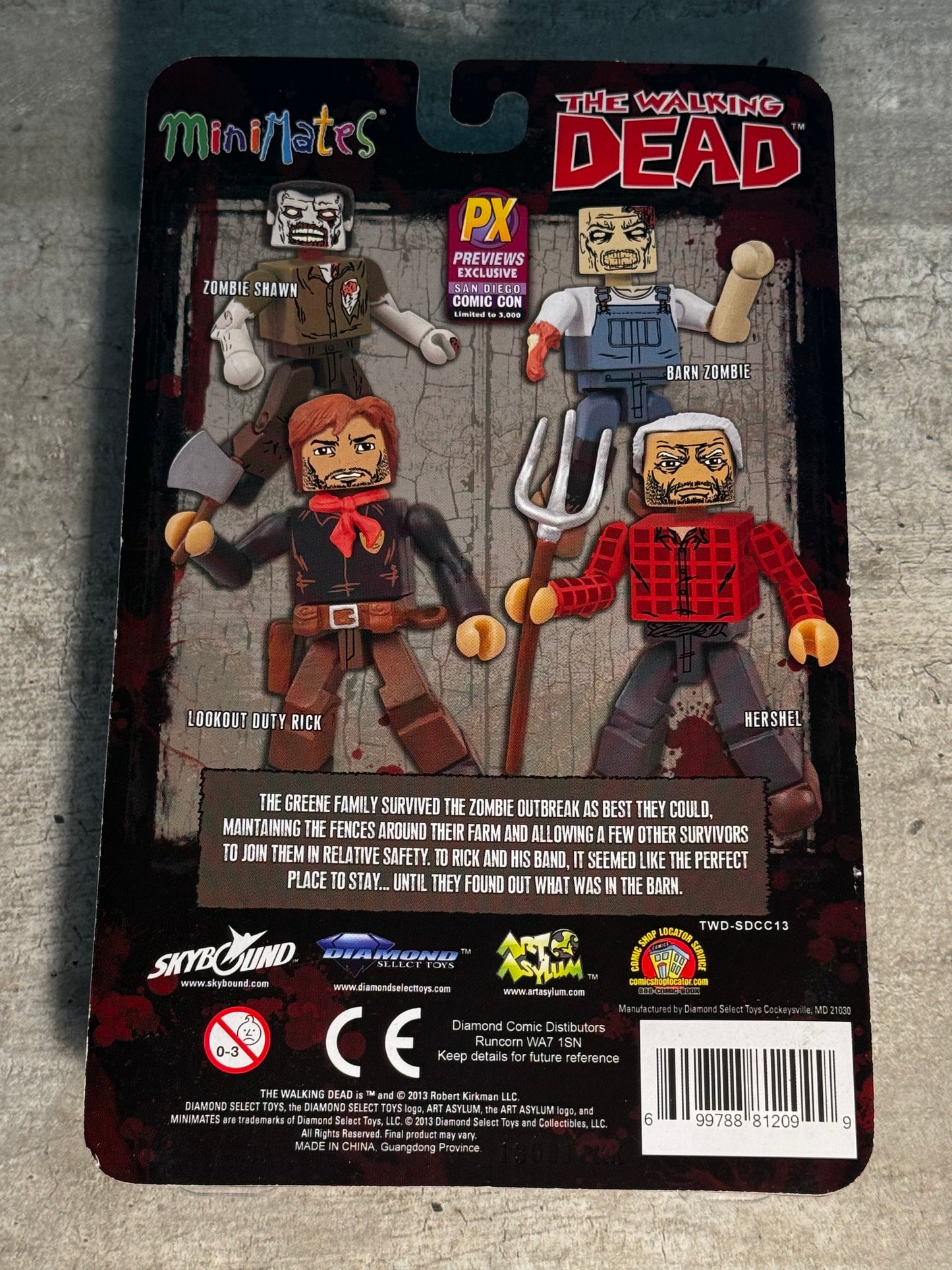 The Walking Dead  MiniMates Figures San Diego Comic Com Limited to 3,000 2