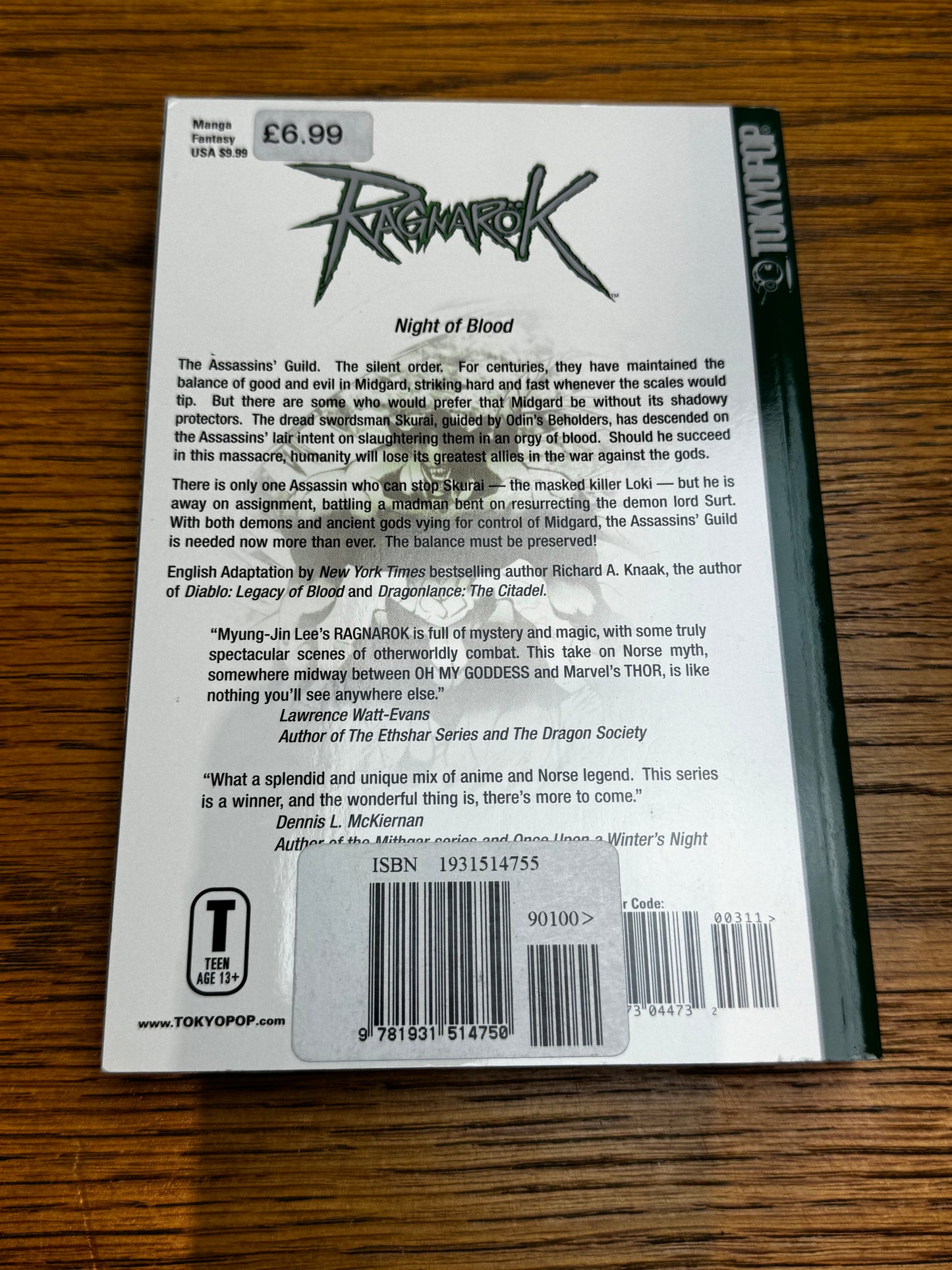 2002 - Tokyopop - Ragnarok #3 - NM/M - Eng 2