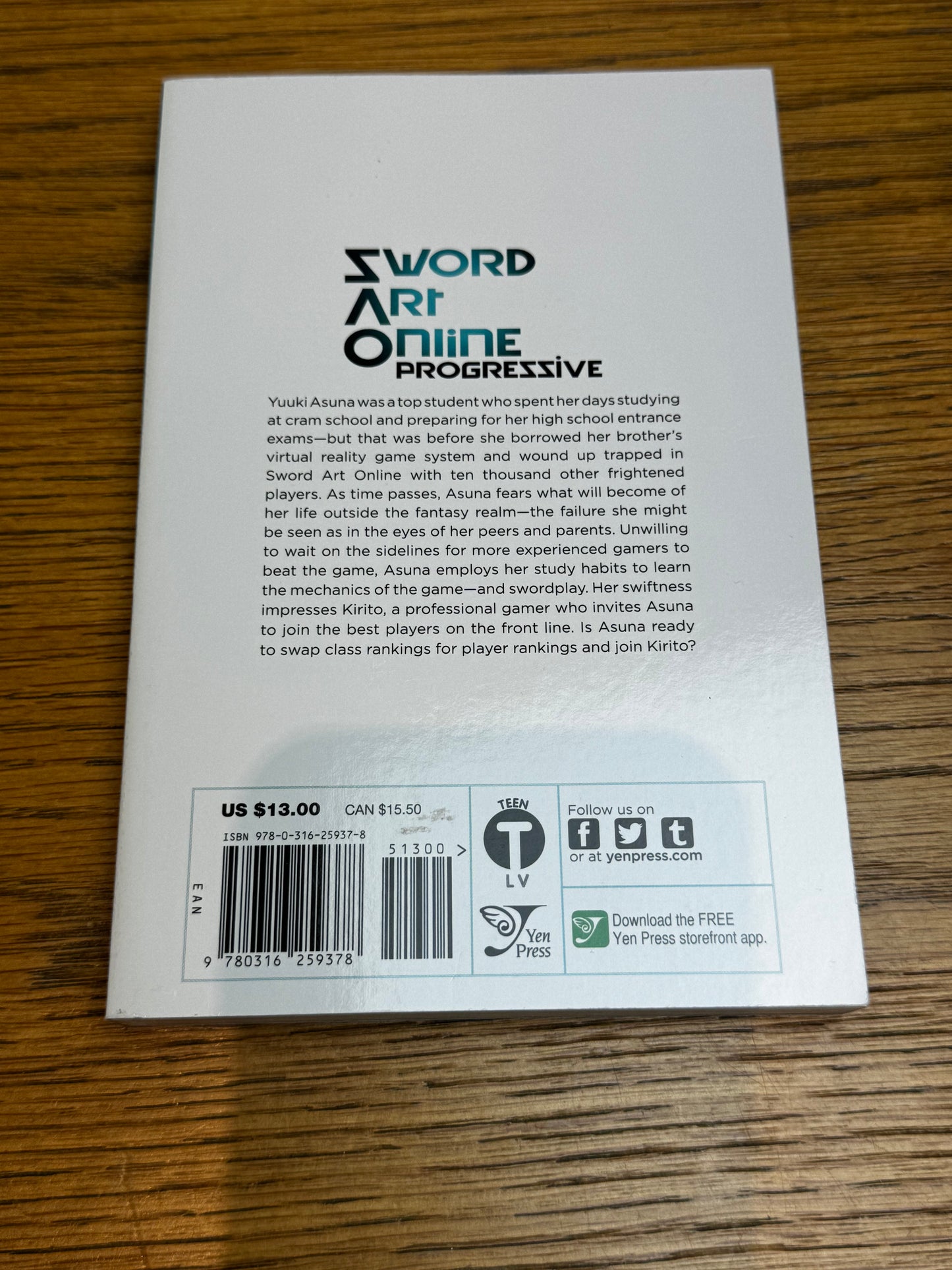 2017 - Yen Press - Sword Art Online Progressive #1 - NM/M - Eng 2