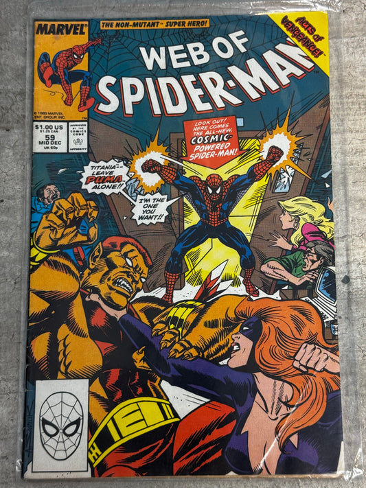 1989 - Web of Spider-Man, Vol. 1 #59 Var. A - With Great Power - NM- - ENG 1