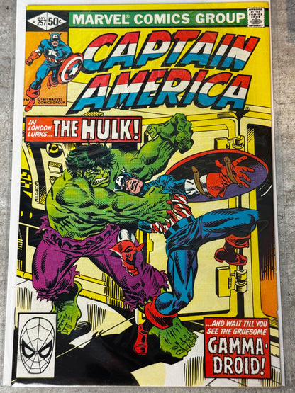 1981 - Captain America, Vol. 1 #257 Var. A - Deadly Anniversary! - VF/NM - ENG 1