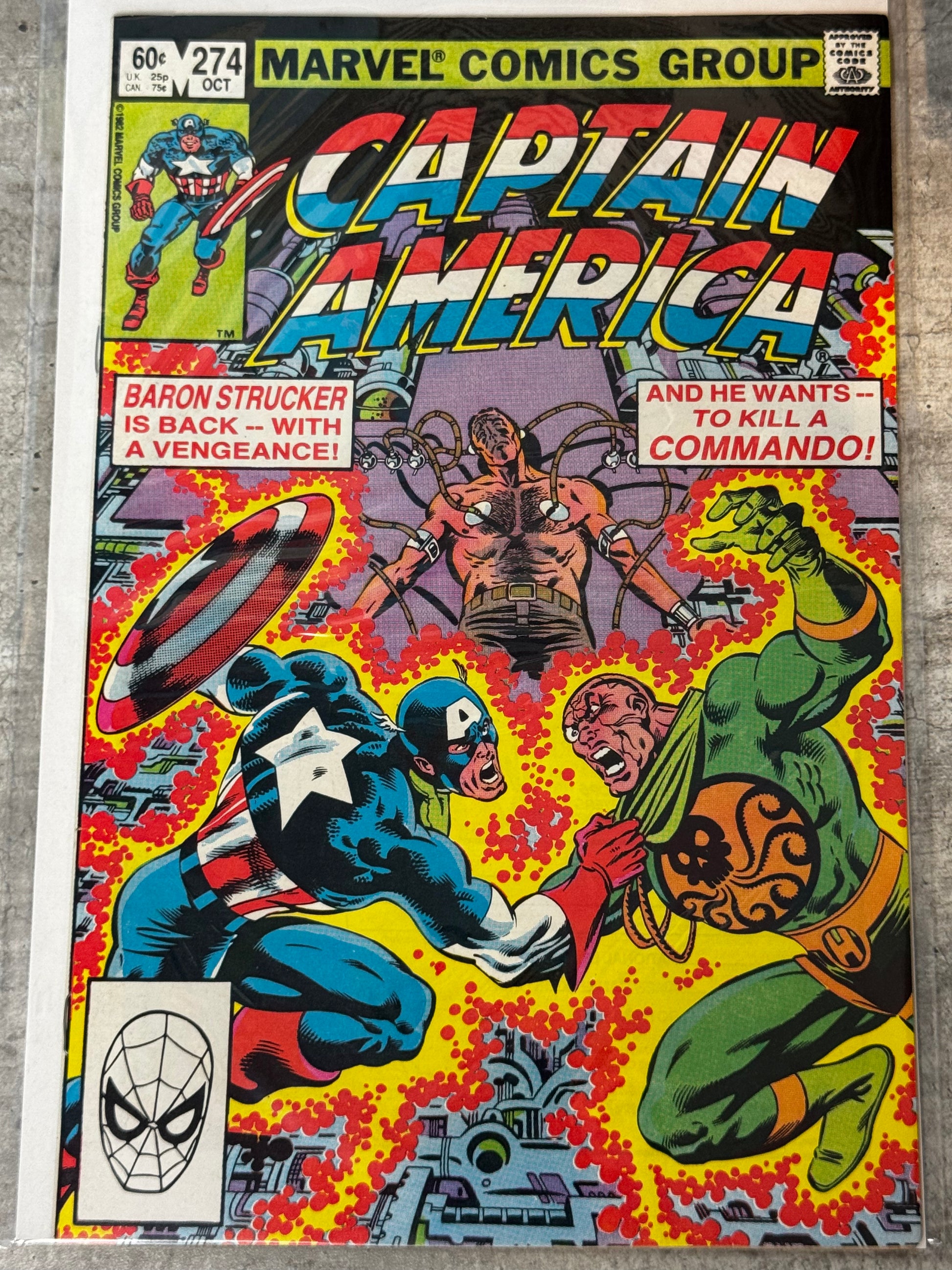 1982 - Captain America, Vol. 1 #274 Var. A - Death of a Hero! - VF/NM - ENG 1