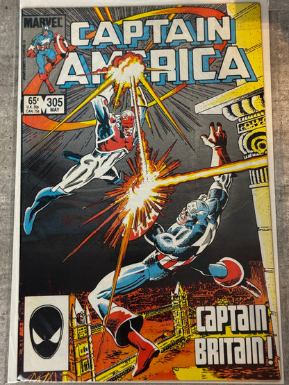 1985 - Captain America, Vol. 1 #305 Var. A - Walk Upon England! - VF/NM - ENG 1