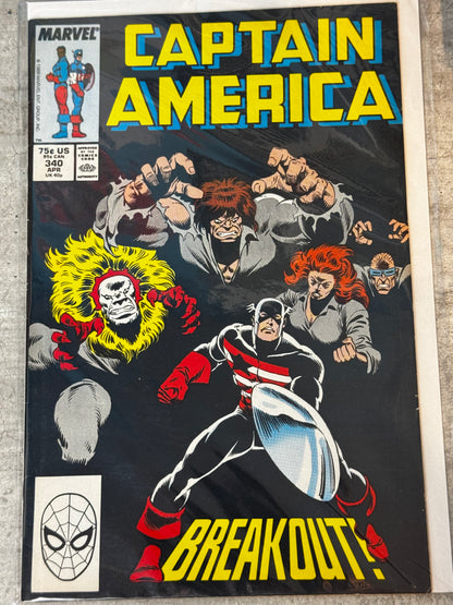 1988 - Captain America, Vol. 1 #340 Var. A - Breakout - VF/NM - ENG 1