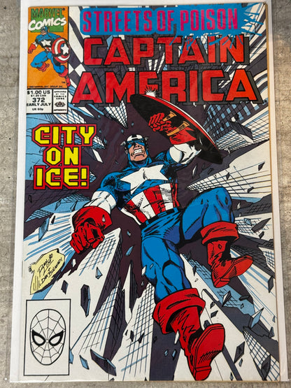 1990 - Captain America, Vol. 1 #372 Var. A - Sold on Ice - VF/NM - ENG 1