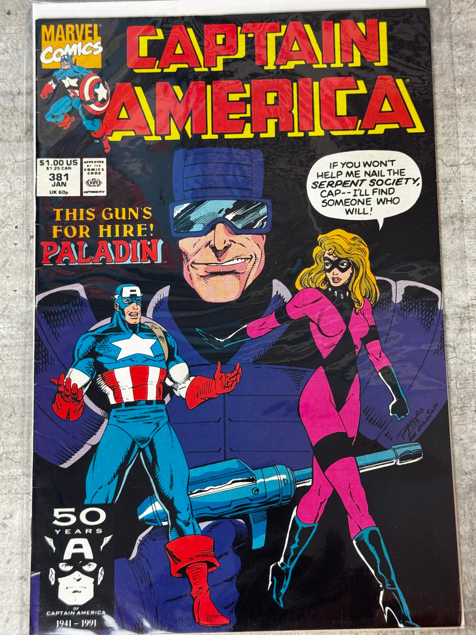 1990 - Captain America, Vol. 1 #381 Var. A - VF/NM - ENG 1