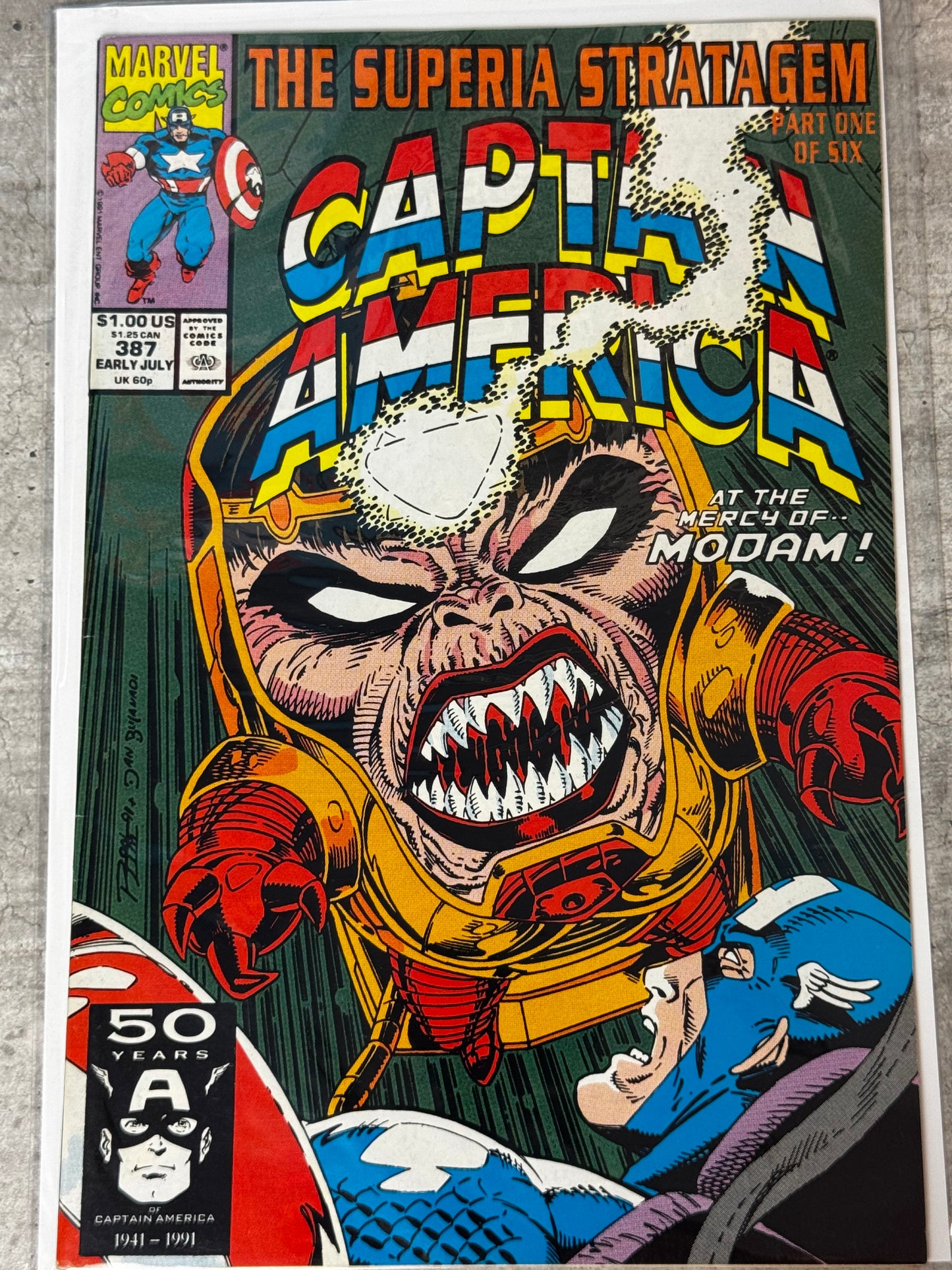 1991 - Captain America, Vol. 1 #387 Var. A - VF/NM - ENG 1