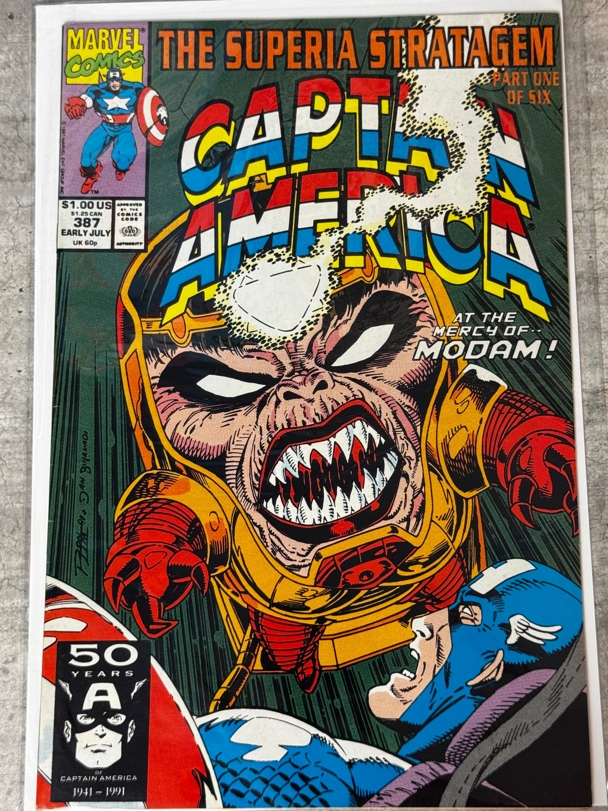 1991 - Captain America, Vol. 1 #387 Var. A - VF/NM - ENG 1