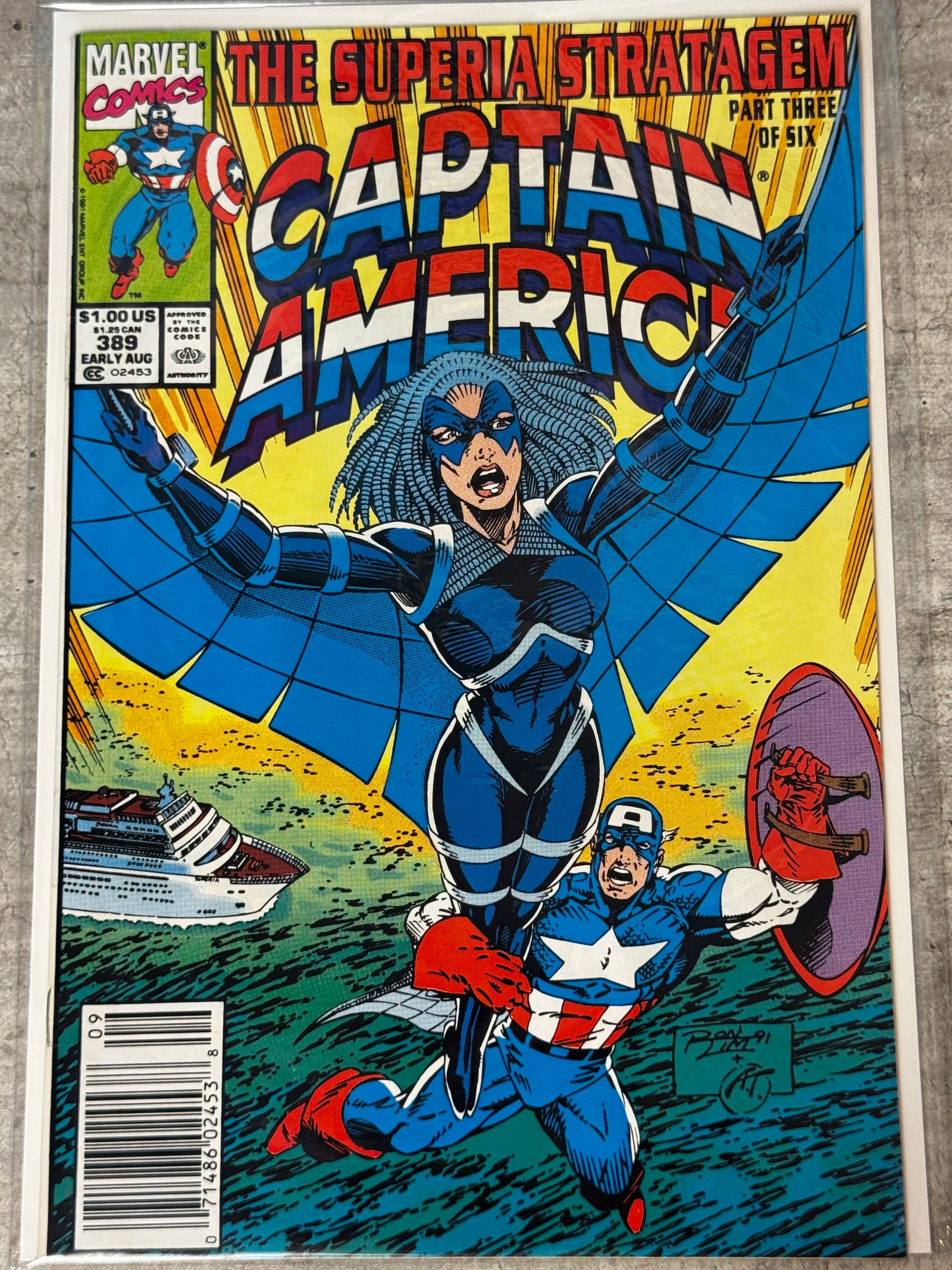 1991 - Captain America, Vol. 1 #389 Var. B - VF/NM - ENG 1