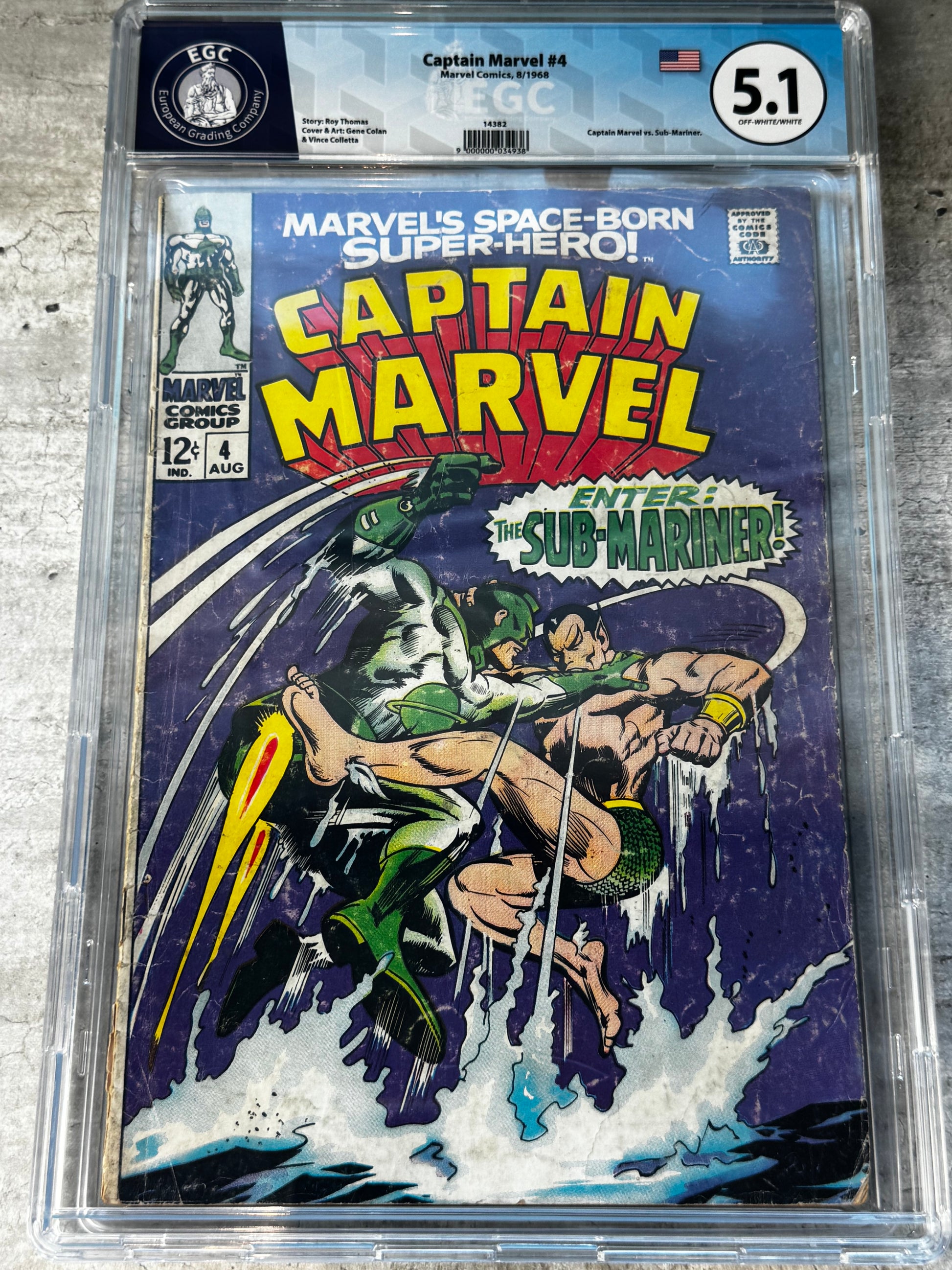 1968 - Captain Marvel, Vol. 1 #4 - The Alien and the Amphibian! - VG/F - ENG 1
