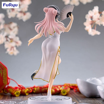 Super Sonico Trio-Try-iT PVC Statue White China Dress Ver. 21 cm - M 5