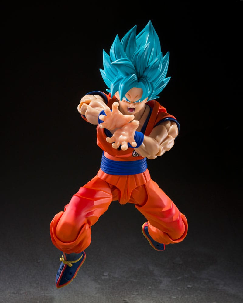 Dragon Ball Super S.H.Figuarts Action Figure Super Saiyan God Super Son Guko (Blue power transcending Limits) 15 cm - M 3