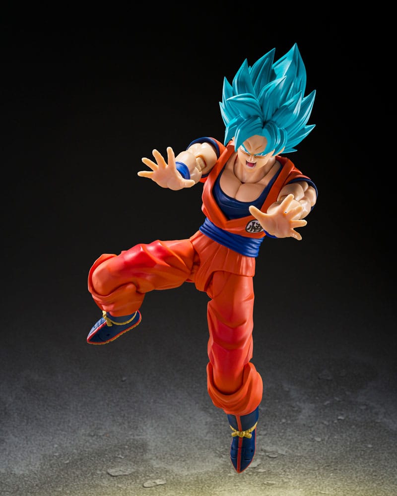 Dragon Ball Super S.H.Figuarts Action Figure Super Saiyan God Super Son Guko (Blue power transcending Limits) 15 cm - M 4