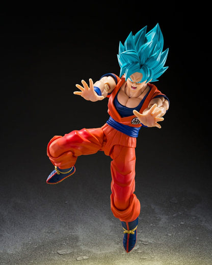 Dragon Ball Super S.H.Figuarts Action Figure Super Saiyan God Super Son Guko (Blue power transcending Limits) 15 cm - M 4