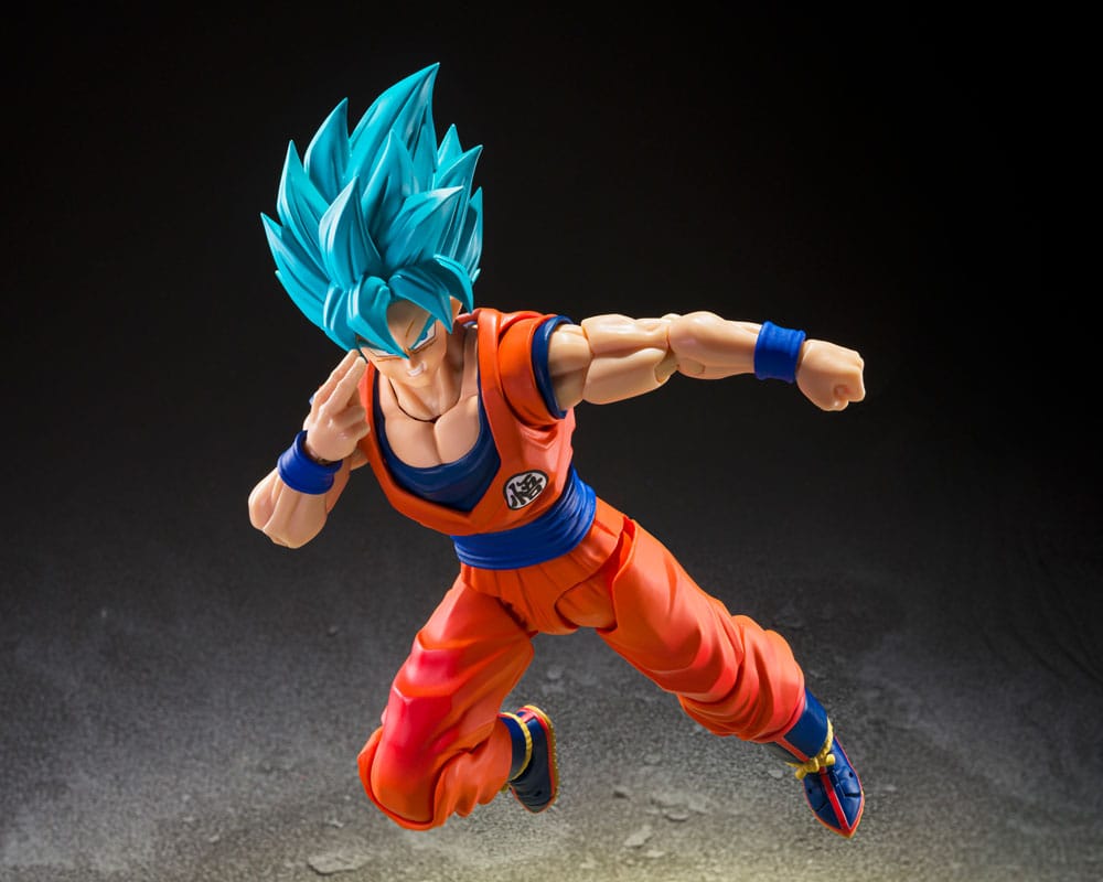 Dragon Ball Super S.H.Figuarts Action Figure Super Saiyan God Super Son Guko (Blue power transcending Limits) 15 cm - M 5