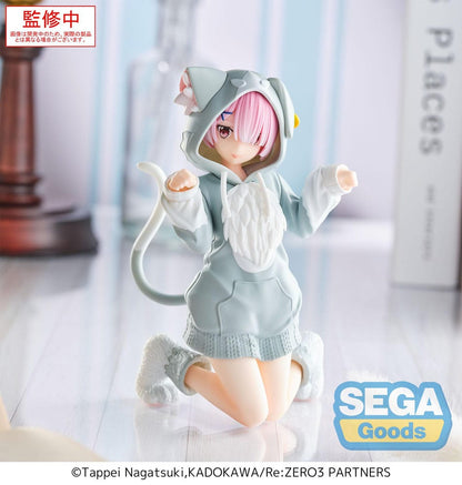 Re:Zero Starting Life In Another World Yumemirize Pvc Statue Ram Mofumofu Pack 11 Cm - M 2