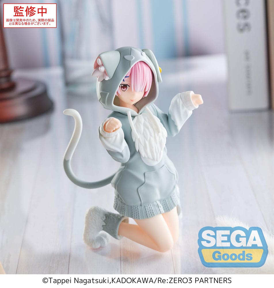 Re:Zero Starting Life In Another World Yumemirize Pvc Statue Ram Mofumofu Pack 11 Cm - M 3