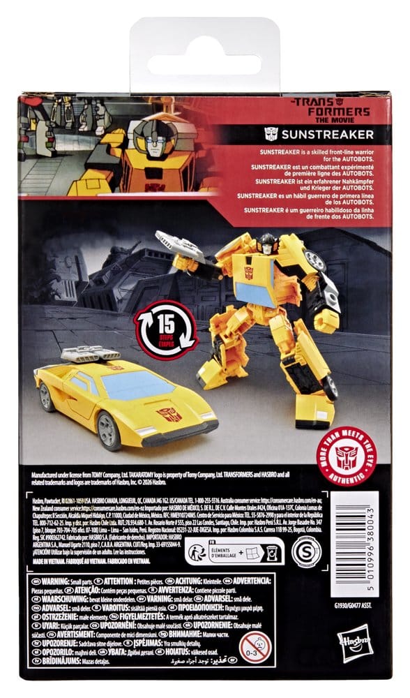 The Transformers: The Movie Studio Series Deluxe Class Action Figure Sunstreaker 11 cm - M 5
