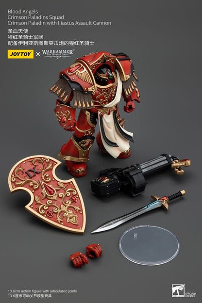 Warhammer The Horus Heresy Action Figure 1/18 Blood Angels Crimson Paladins Squad Crimson Paladin With Iliastus Assault Cannon 14 Cm - M 5