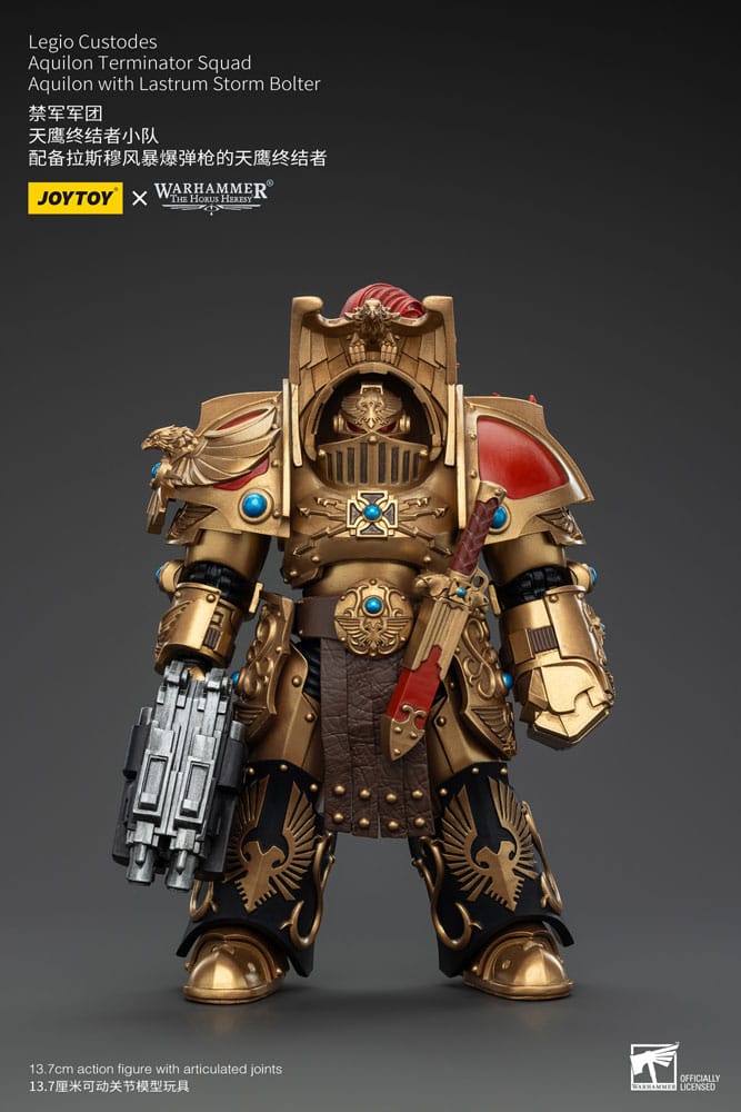 Warhammer The Horus Heresy Action Figure 1/18 Legio Custodes Aquilon Terminator Squad Aquilon with Lastrum Storm Bolter 14 cm - M 1