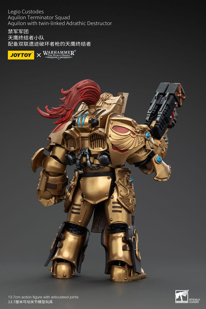 Warhammer The Horus Heresy Action Figure 1/18 Legio Custodes Aquilon Terminator Squad Aquilon with twin-linked Adrathic Destructor 14 cm - M 2