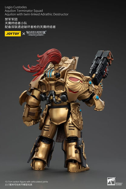 Warhammer The Horus Heresy Action Figure 1/18 Legio Custodes Aquilon Terminator Squad Aquilon with twin-linked Adrathic Destructor 14 cm - M 2