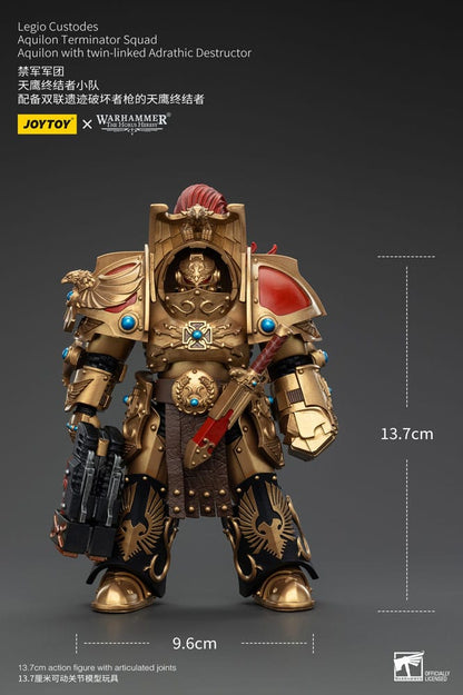 Warhammer The Horus Heresy Action Figure 1/18 Legio Custodes Aquilon Terminator Squad Aquilon with twin-linked Adrathic Destructor 14 cm - M 6