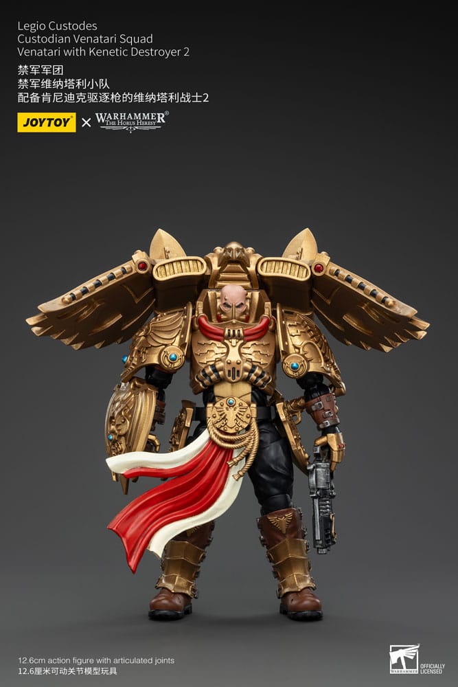 Warhammer The Horus Heresy Action Figure 1/18 Legio Custodes Custodian Venatari Squad Venatari with Kenetic Destroyer 2 13 cm - M 1