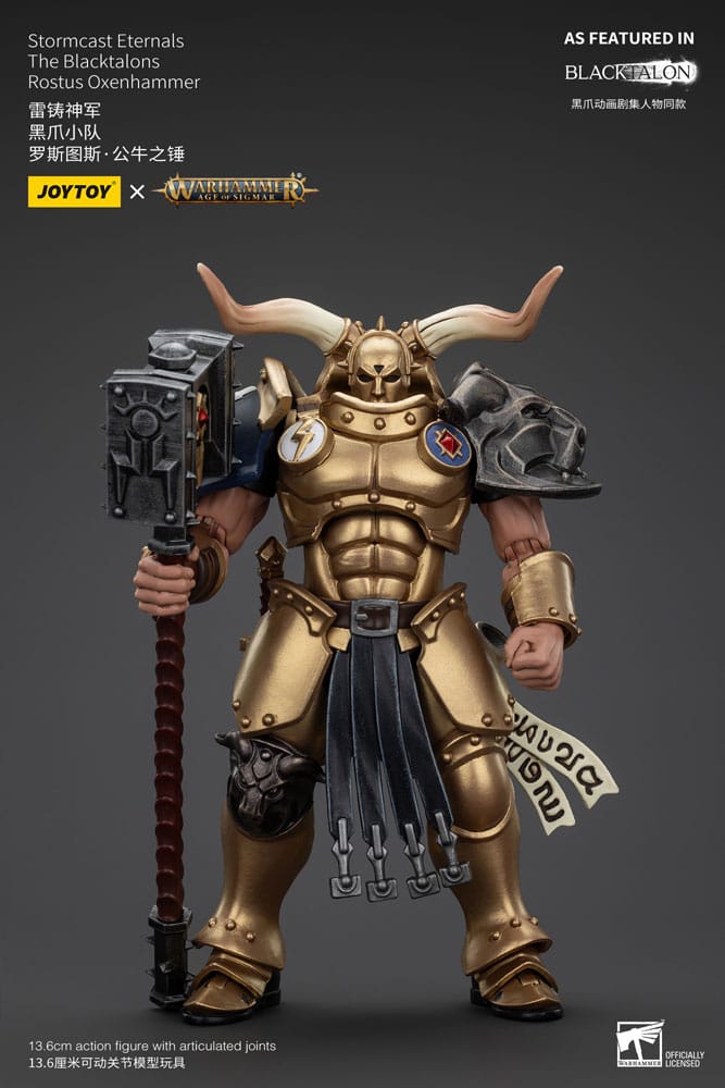 Warhammer Age Of Sigmar Actionfigur Stormcast Eternals The Blacktalons Rostus Oxen Hammer 20 cm - M 1