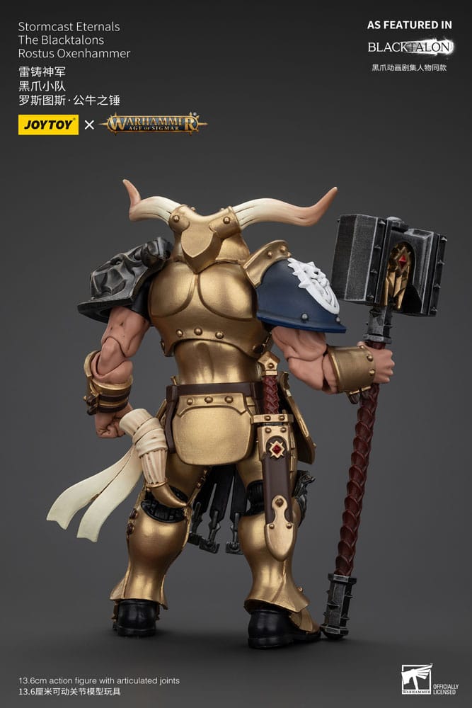 Warhammer Age Of Sigmar Actionfigur Stormcast Eternals The Blacktalons Rostus Oxen Hammer 20 cm - M 3