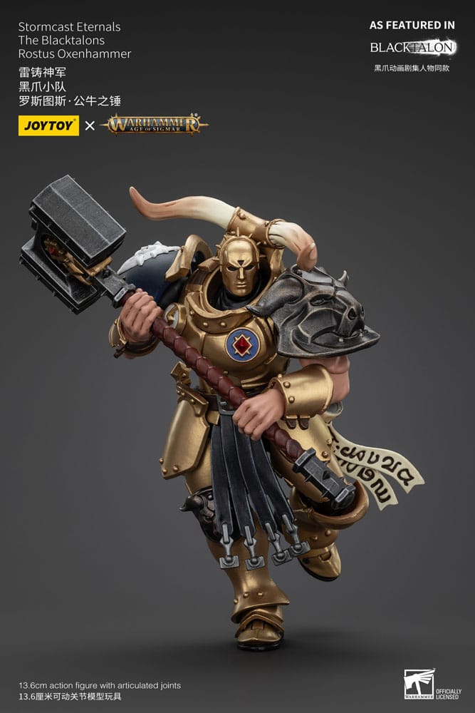 Warhammer Age Of Sigmar Actionfigur Stormcast Eternals The Blacktalons Rostus Oxen Hammer 20 cm - M 4
