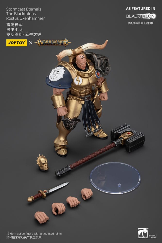 Warhammer Age Of Sigmar Actionfigur Stormcast Eternals The Blacktalons Rostus Oxen Hammer 20 cm - M 5